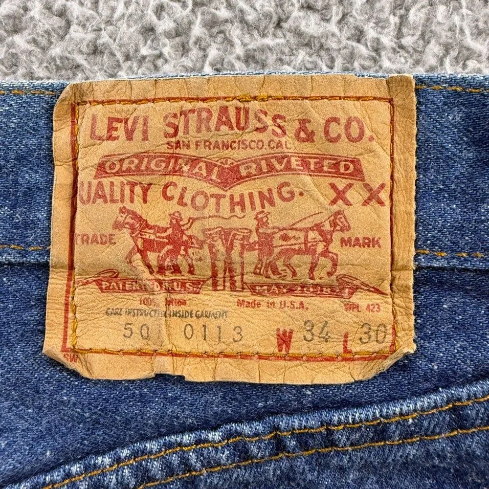 Vintage Levi's 501 XX Jeans 32x30 (Tag 34x30) USA Made Button Fly 1985 525 Levis
